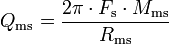 Formule de calcul du paramètre Qms d’un haut-parleur