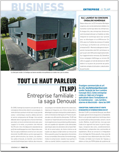 TLHP le spécialiste du haut-parleur dans le SonoMag N°411 de Juin 2015